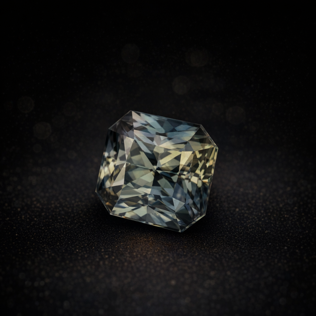 Zaffiro bicolore grigio-verde | 2,08 ct