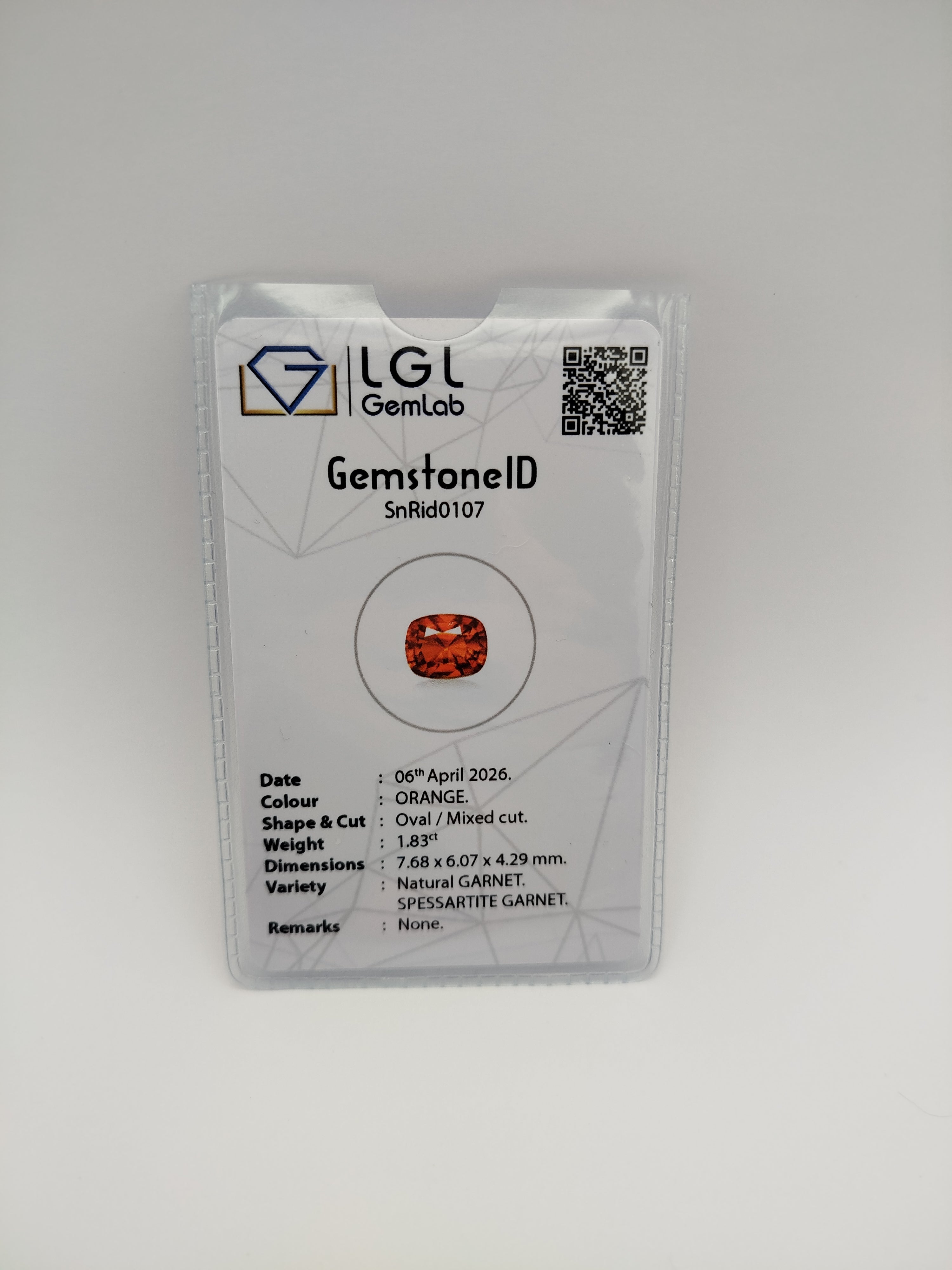 Granato Spessartina Arancio Intenso | 1,83 Ct